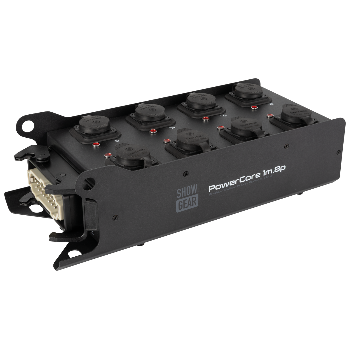 PowerCore 1m.8p breakoutbox, Multipin H16 in till 8 × Power Pro True