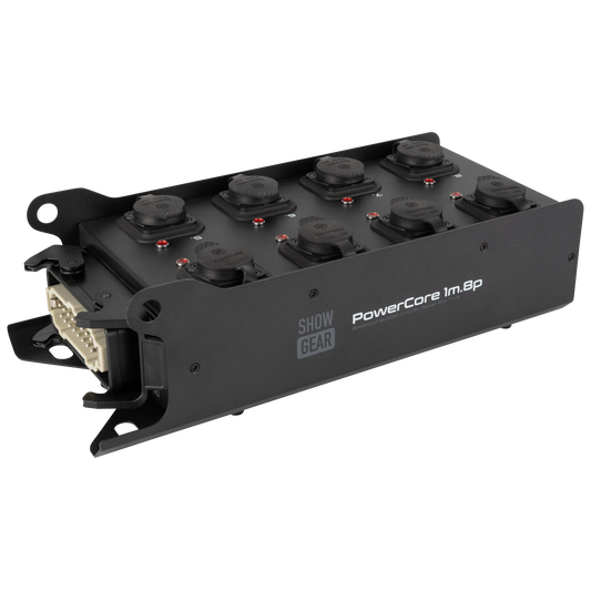 PowerCore 1m.8p breakoutbox, Multipin H16 in till 8 × Power Pro True