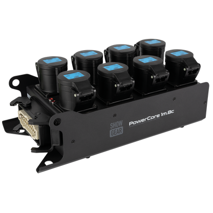 PowerCore 1m.8c breakoutbox, Multipin H16 in till 8 × CEE 16 A
