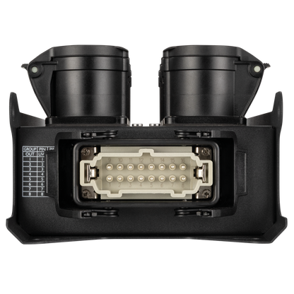 PowerCore 1m.8c breakoutbox, Multipin H16 in till 8 × CEE 16 A