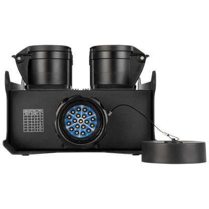 PowerCore 2s.6c breakoutbox, 2 × Multipin S19 (in/ut) till 6 × CEE 16 A