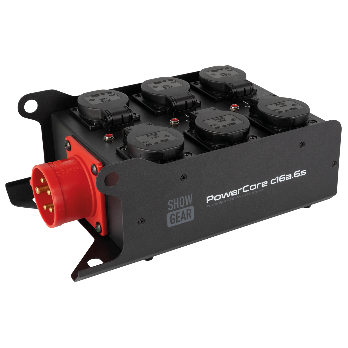 PowerCore c16a.6s, 6× Schuko – 1× CEE 16 A (5P)