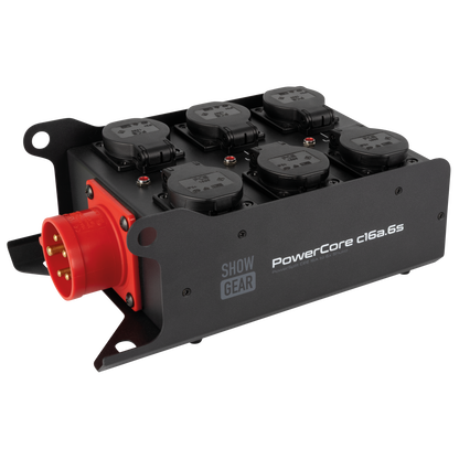 PowerCore c16a.6s, 6× Schuko – 1× CEE 16 A (5P)