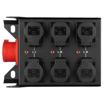 PowerCore c16a.6s, 6× Schuko – 1× CEE 16 A (5P)