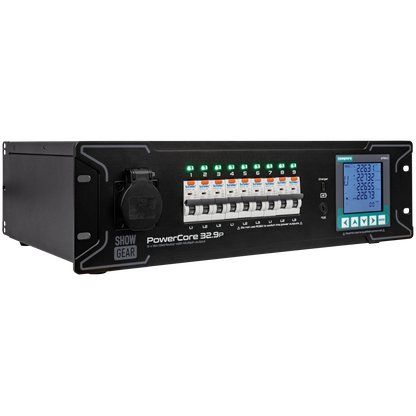 PowerCore 32.9p strömfördelare, 1 × Schuko + 9 × PowerPro True