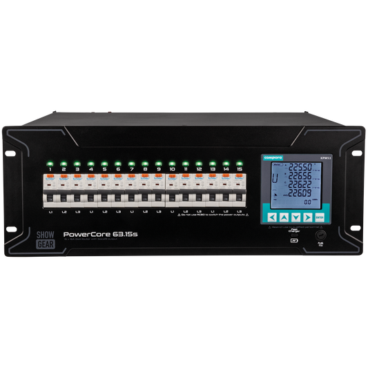 PowerCore 63.15s strömfördelare, 9 × Schuko + 2 × Multipin S19