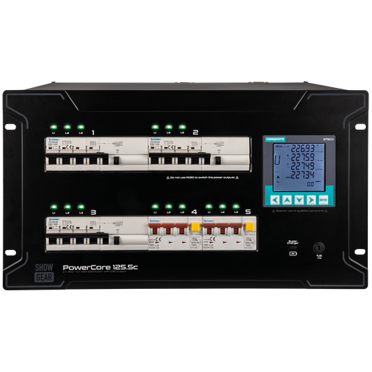 PowerCore 125.5c strömfördelare, 2 × CEE 32 A + 3 × CEE 63 A