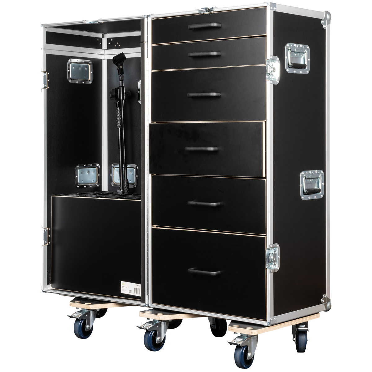 Drawer Case 3 med 6 lådor och plats för 15 mikrofonstativ