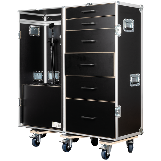Drawer Case 3 med 6 lådor och plats för 15 mikrofonstativ
