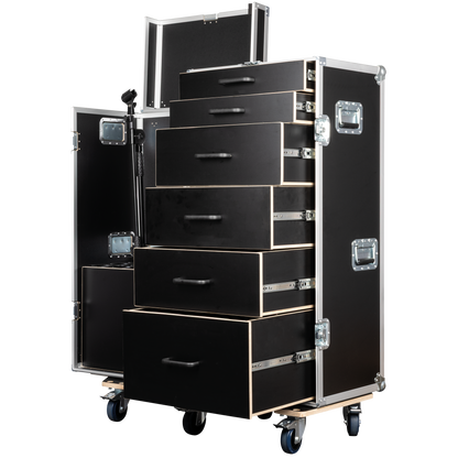 Drawer Case 3 med 6 lådor och plats för 15 mikrofonstativ