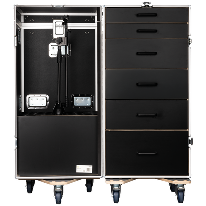 Drawer Case 3 med 6 lådor och plats för 15 mikrofonstativ