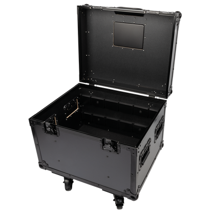 Universal Road Case 1, svarta beslag och hjul