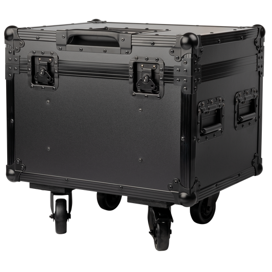 Universal Road Case 1, svarta beslag och hjul