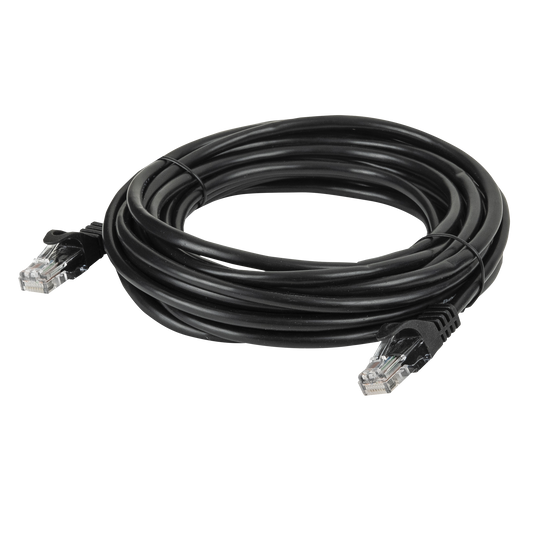 Cat5e-kabel U/UTP, svart, 20 m
