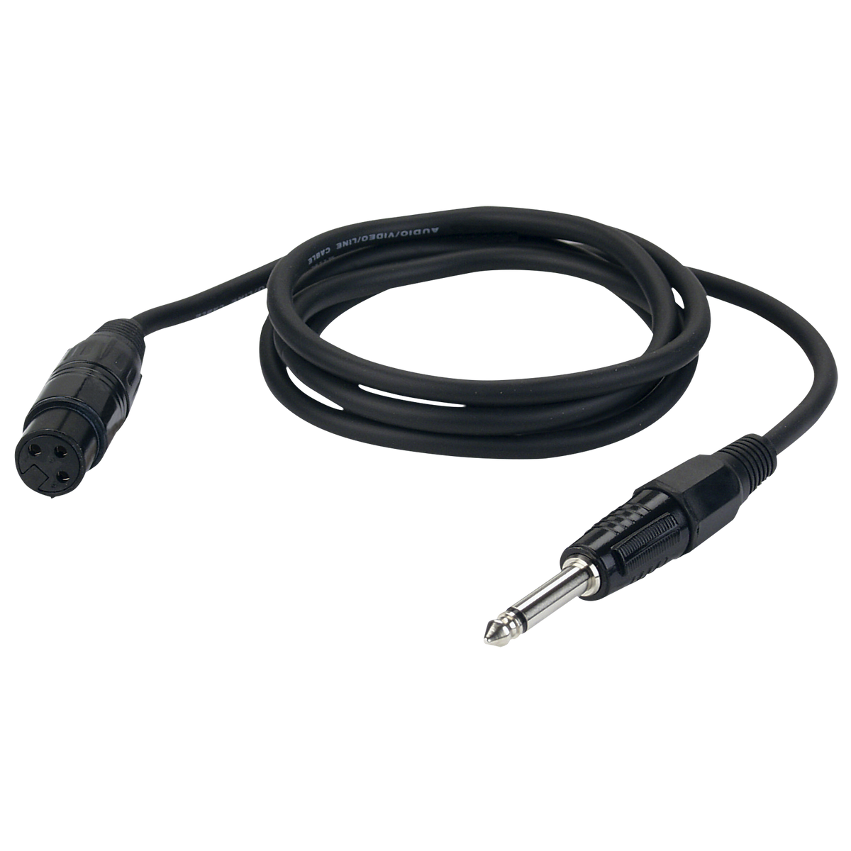 Instrumentkabel obalanserad XLR 3-polig hona till teleplugg mono, 1,5 m