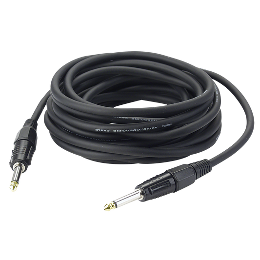 FL0610 – instrumentkabel obalanserad teleplugg mono till teleplugg mono, 10 m