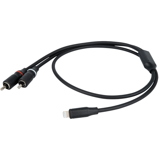 Y-kabel Lightning till 2 × RCA hane, 1,5 m