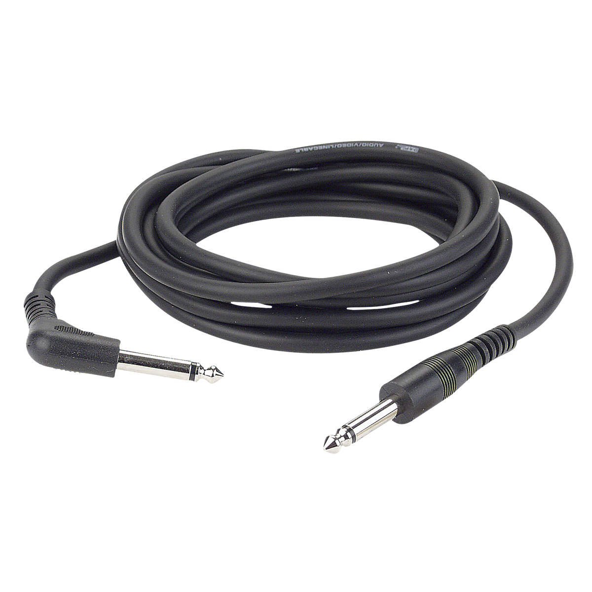 FL106 – instrumentkabel obalanserad teleplugg mono till teleplugg mono, 90°, 6 m