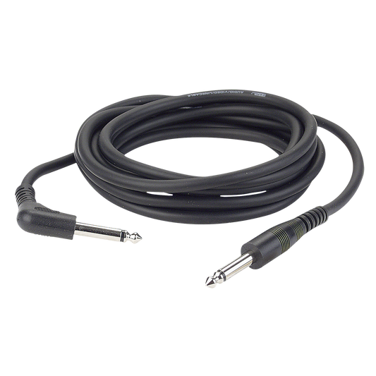 FL106 – instrumentkabel obalanserad teleplugg mono till teleplugg mono, 90°, 6 m