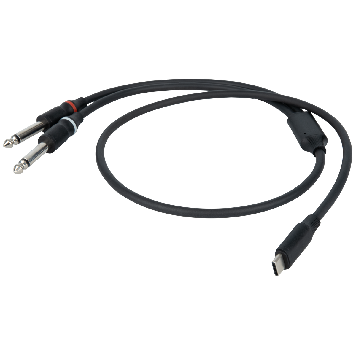 Y-kabel USB-C till 2 × teleplugg mono V/H, 1,5 m
