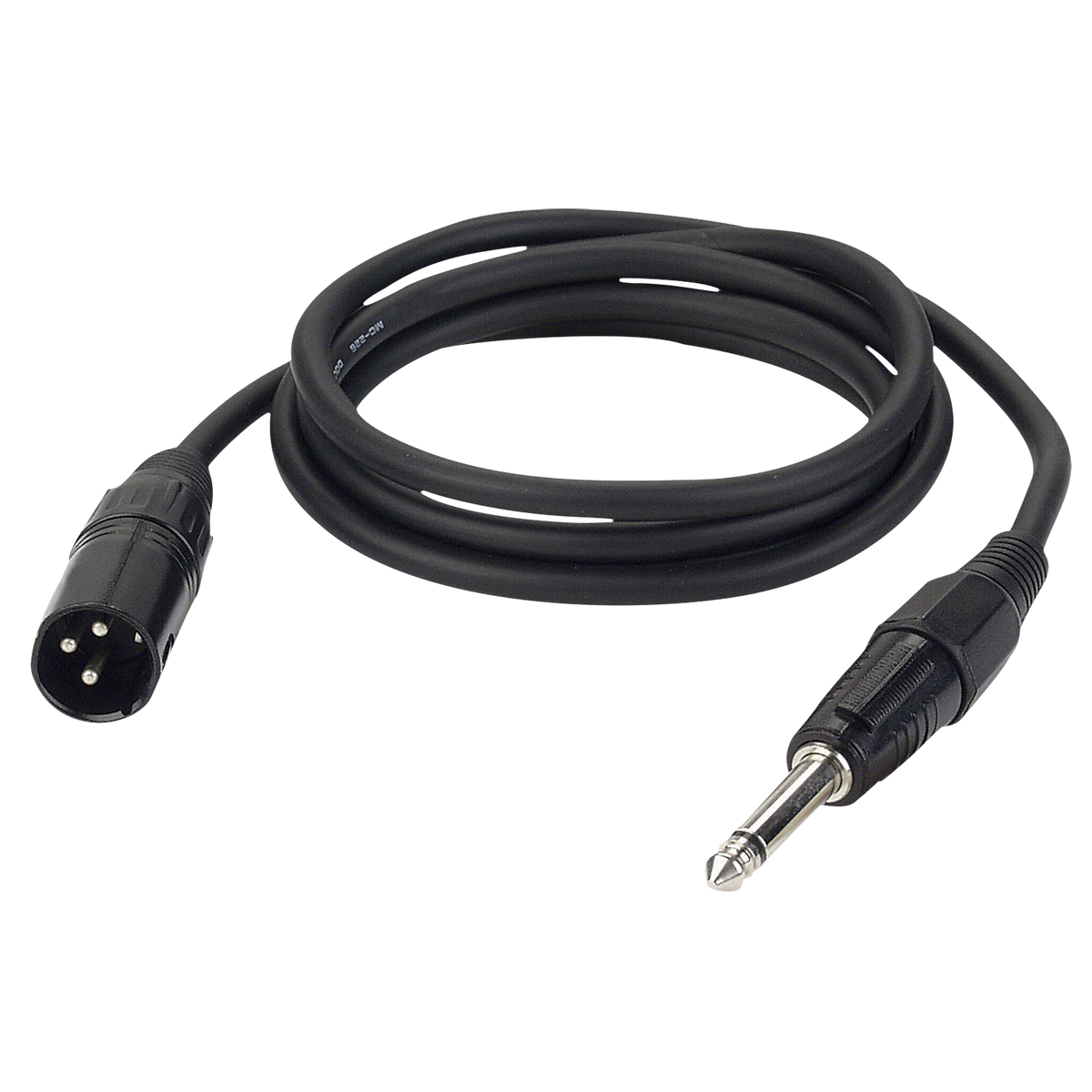 Instrumentkabel obalanserad XLR 3-polig hane till teleplugg mono, 1,5 m