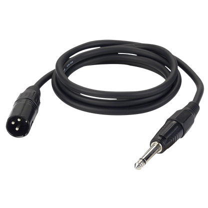 Instrumentkabel obalanserad XLR 3-polig hane till teleplugg mono, 1,5 m