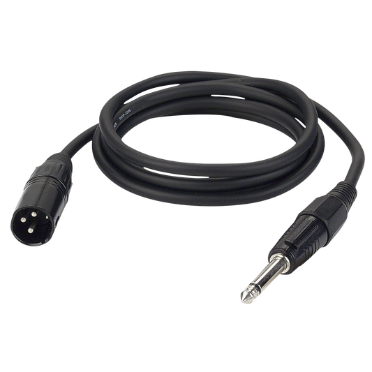 Instrumentkabel obalanserad XLR 3-polig hane till teleplugg mono, 1,5 m