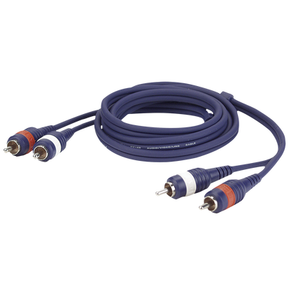 Linjekabel 2 × RCA hane V/H till 2 × RCA hane V/H, 0,75 m