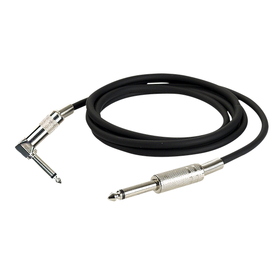 FL29150 – instrumentkabel obalanserad teleplugg mono till teleplugg mono, 90°, 1,5 m