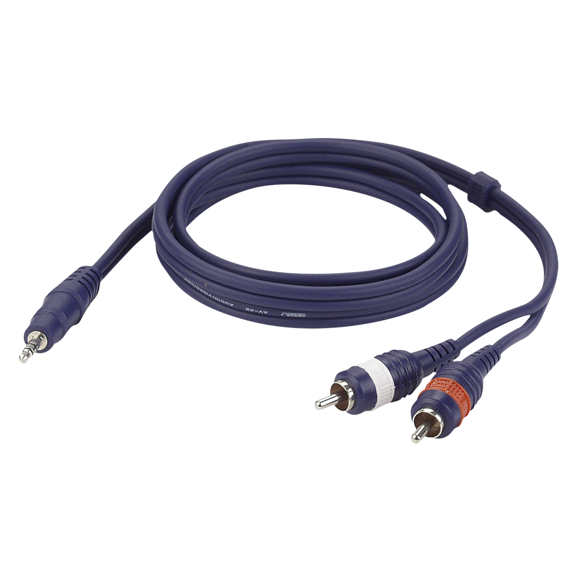 Y-kabel miniteleplugg stereo till 2 × RCA hane V/H, 3 m