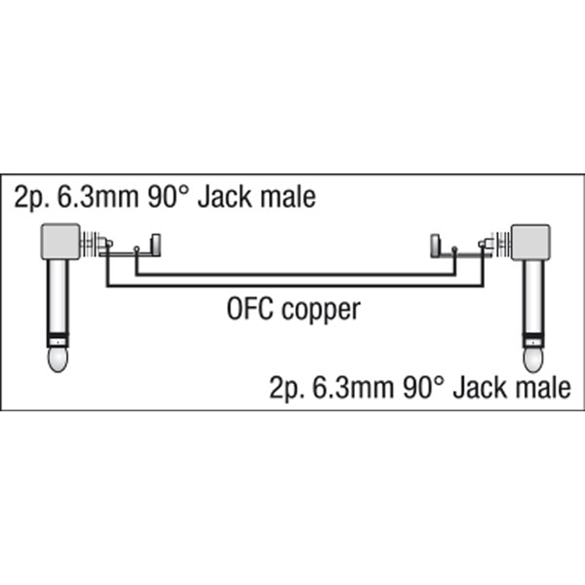 Patchkabel obalanserad 90° till 90°, 6 färger, 30 cm