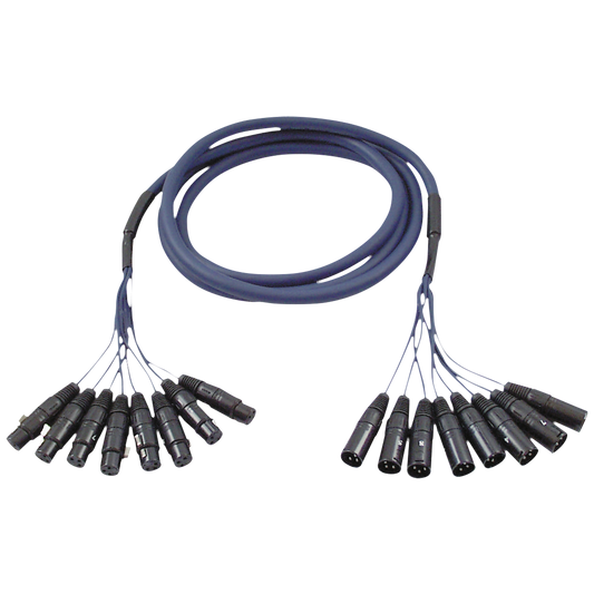 Studiosnake 8 × XLR hane till 8 × XLR hona, 3 m