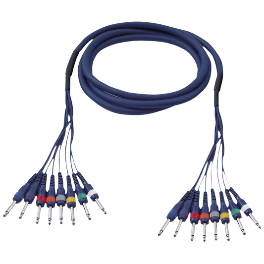Studiosnake 8 × teleplugg mono till 8 × teleplugg mono, 3 m