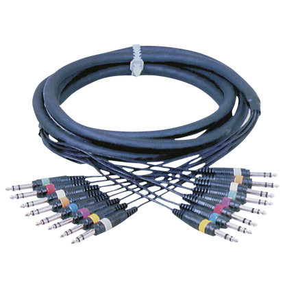 Studiosnake 8 × teleplugg stereo till 8 × teleplugg stereo, 3 m