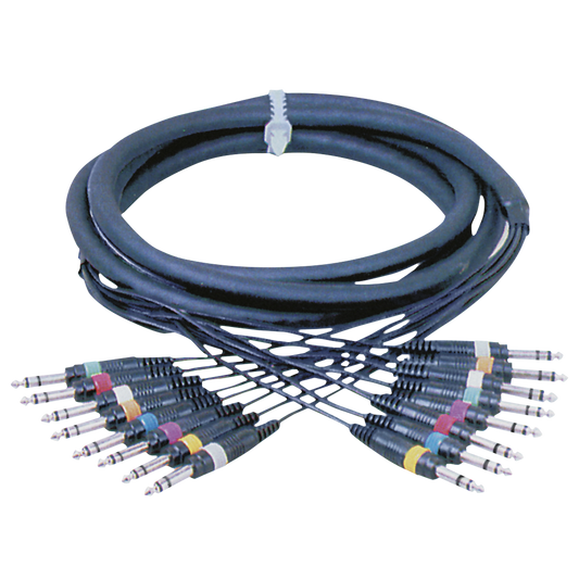 Studiosnake 8 × teleplugg stereo till 8 × teleplugg stereo, 6 m
