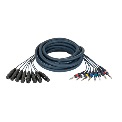 Studiosnake 8 × XLR hona till 8 × teleplugg stereo, 3 m