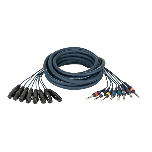 Studiosnake 8 × XLR hona till 8 × teleplugg stereo, 6 m