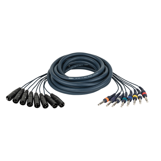 Studiosnake 8 × XLR hane till 8 × teleplugg stereo, 6 m