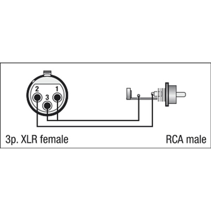 FLA31 – adapter XLR 3-polig hona till RCA hane