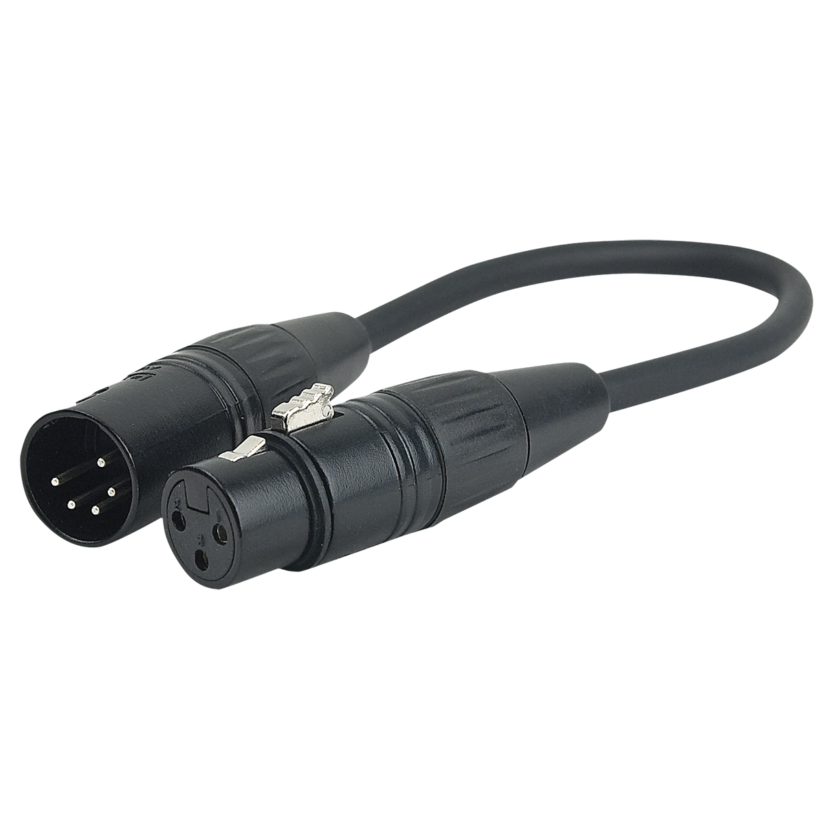 FLA36 – DMX-adapter XLR 5-polig hane till XLR 3-polig hona