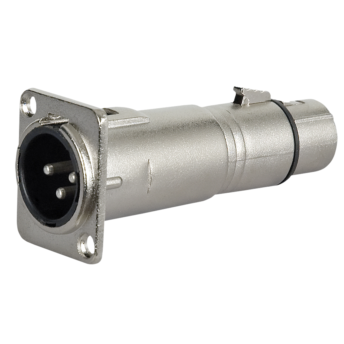 Adapter XLR 3-polig hane till XLR 3-polig hona (chassi)