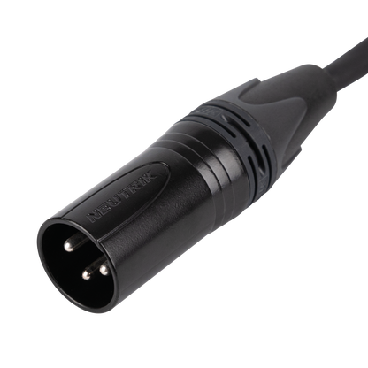Mik-/linjekabel XLR 3-polig hane/hona, Neutrik NC3-BAG, 10 m