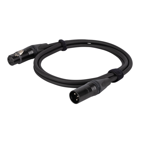 Mik-/linjekabel XLR 3-polig hane/hona, Neutrik NC3-BAG, 0,75 m
