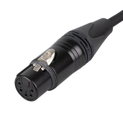 DMX/AES-EBU-kabel XLR 5-polig hane till XLR 5-polig hona, Neutrik NC5-BAG, 10 m