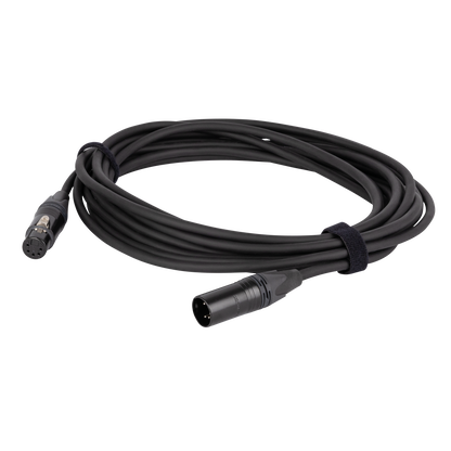 DMX/AES-EBU-kabel XLR 5-polig hane till XLR 5-polig hona, Neutrik NC5-BAG, 3 m