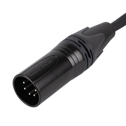 DMX/AES-EBU-kabel XLR 5-polig hane till XLR 5-polig hona, Neutrik NC5-BAG, 6 m