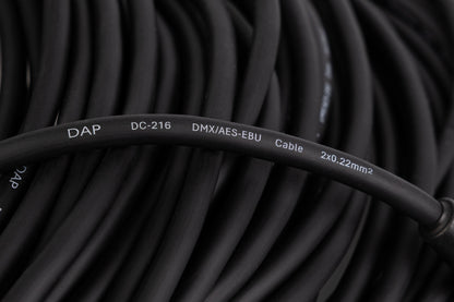 DMX/AES-EBU-kabel XLR 3-polig hane till XLR 3-polig hona, Neutrik NC3-BAG, 6 m