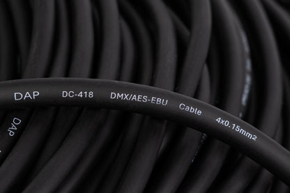 Quad DMX/AES-EBU-kabel, Neutrik NC5-BAG, 6 m