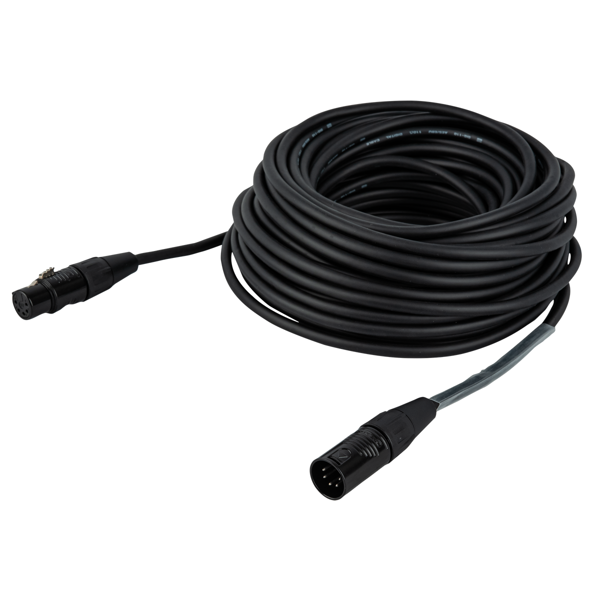 DMX/AES-EBU-kabel XLR 5-polig hane till XLR 5-polig hona, silverpläterad, 20 m