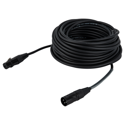 DMX/AES-EBU-kabel XLR 3-polig hane till XLR 3-polig hona, silverpläterad, 20 m